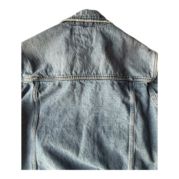 We The Free Denim Trucker Jacket, Small Boxy - Picture 4 of 8
